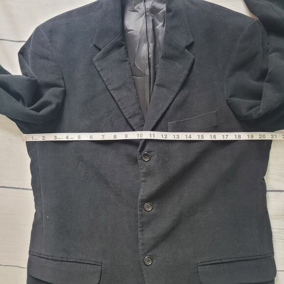 Banana Republic	Size	40S	Velvet Suit Jacket Black Three Button Formalwear - Picture 4 of 9